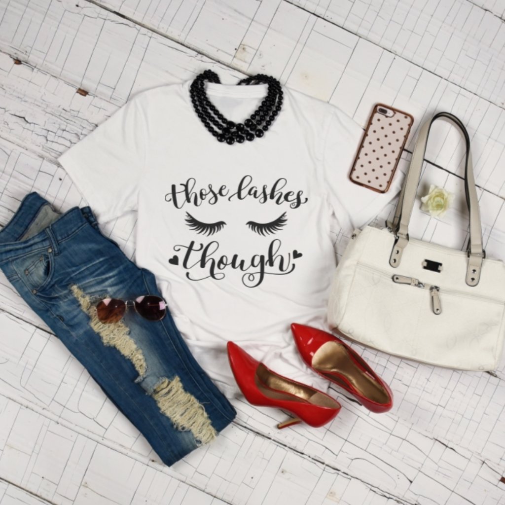 Women's Those Lashes Custom Short Sleeve Cotton T-Shirt